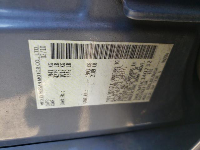 Photo 10 from auction – 2010 NISSAN ALTIMA BAS with VIN 1N4AL2AP3AC140732