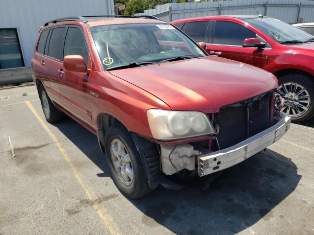 TOYOTA HIGHLANDER 2001 with VIN JTEGF21AX10011682 - Photo from auction