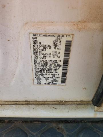 Photo 10 from auction – 2008 NISSAN PATHFINDER with VIN 5N1AR18U88C638638