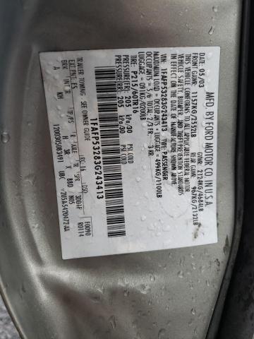 Photo 10 from auction – 2003 FORD TAURUS SE with VIN 1FAFP53283G243413