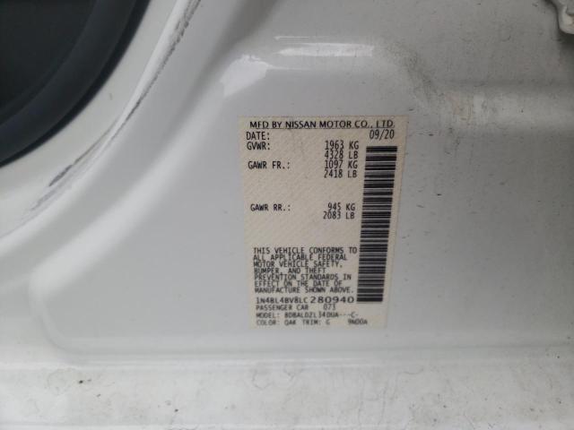 Photo 10 from auction – 2020 NISSAN ALTIMA S with VIN 1N4BL4BV8LC280940