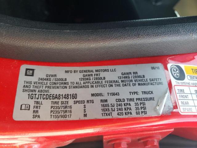 Photo 10 from auction – 2010 GMC CANYON SLE with VIN 1GTJTCDE6A8148160