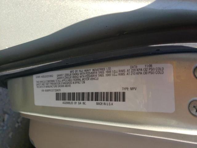 Photo 10 from auction – 2007 SUBARU LEGACY OUT with VIN 4S4BP61C077324076