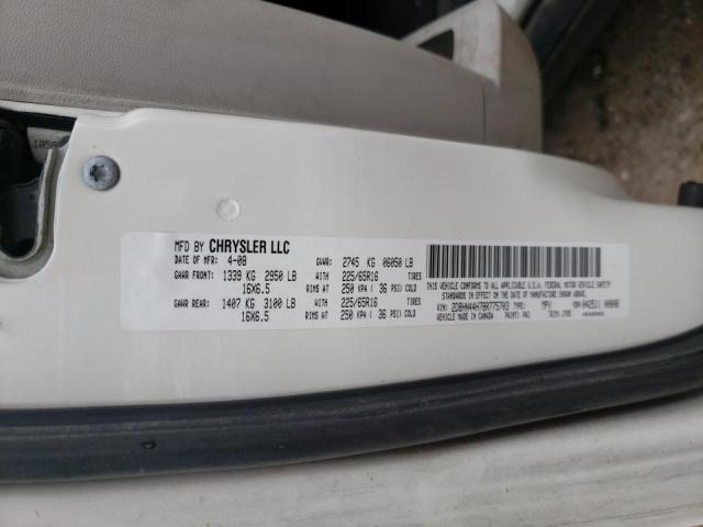 Photo 10 from auction – 2008 DODGE GRAND CARA with VIN 2D8HN44H78R775703