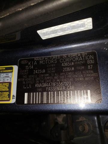 Photo 10 from auction – 2015 KIA OPTIMA LX with VIN KNAGM4A78F5587322