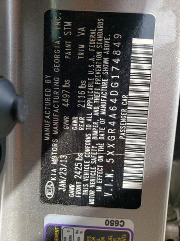 Photo 10 from auction – 2013 KIA OPTIMA SX with VIN 5XXGR4A64DG174849