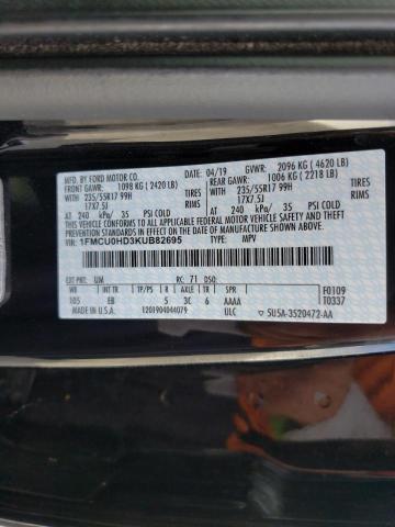 Photo 10 from auction – 2019 FORD ESCAPE SEL with VIN 1FMCU0HD3KUB82695
