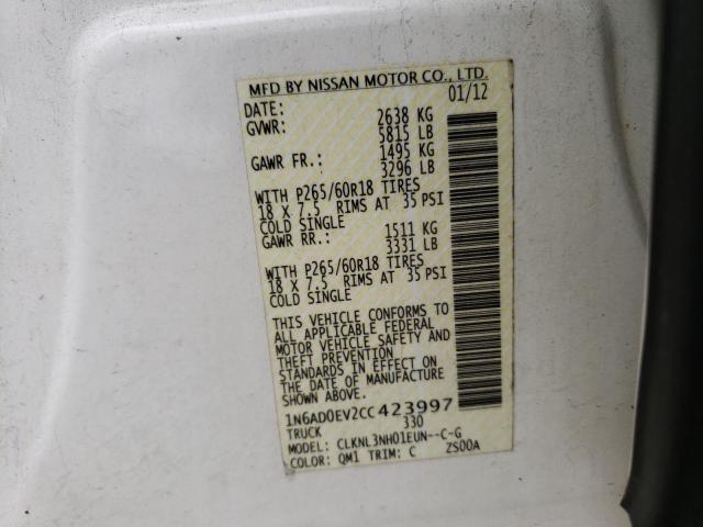 Photo 10 from auction – 2012 NISSAN FRONTIER S with VIN 1N6AD0EV2CC423997