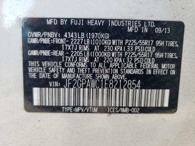 Photo 10 from auction – 2014 SUBARU XV CROSSTR with VIN JF2GPAWC1E8212854