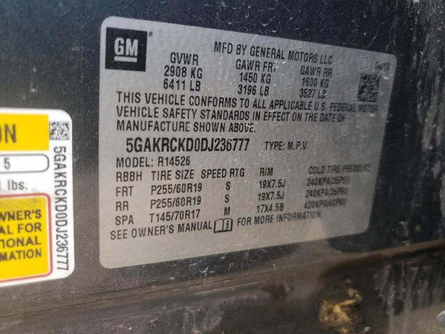 Photo 10 from auction – 2013 BUICK ENCLAVE with VIN 5GAKRCKD0DJ236777