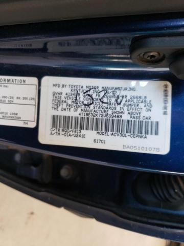 Photo 10 from auction – 2002 TOYOTA CAMRY LE with VIN 4T1BE32K72U609488