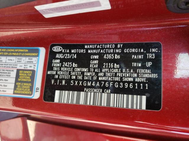 Photo 10 from auction – 2015 KIA OPTIMA LX with VIN 5XXGM4A76FG396111