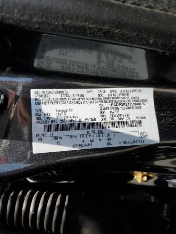 Photo 10 from auction – 2018 FORD FOCUS SE with VIN 1FADP3F21JL268875