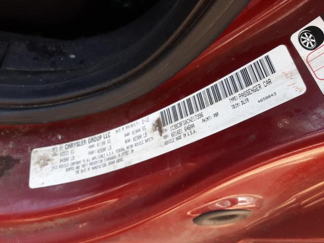 Photo 10 from auction – 2012 CHRYSLER 200 LIMITE with VIN 1C3BCBFG0CN217396
