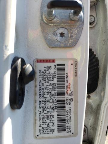 Photo 10 from auction – 2003 TOYOTA CAMRY LE with VIN JTDBE32K730175246
