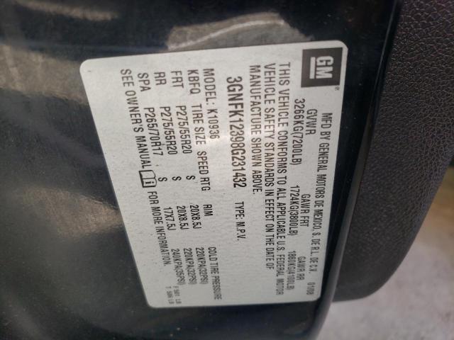 Photo 10 from auction – 2008 CHEVROLET AVALANCHE with VIN 3GNFK12398G231432