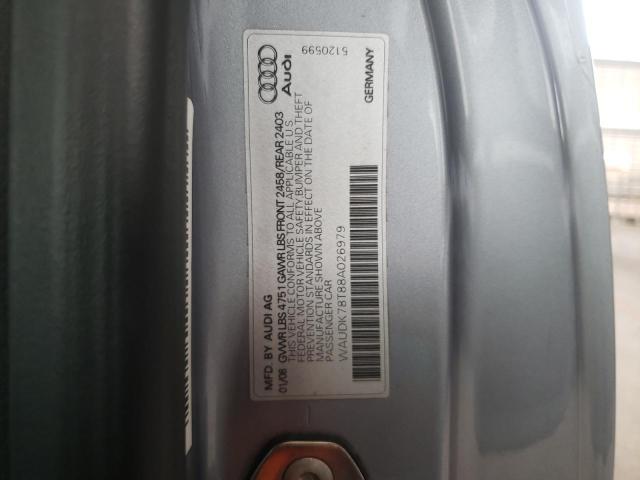 Photo 10 from auction – 2008 AUDI A5 QUATTRO with VIN WAUDK78T88A026979