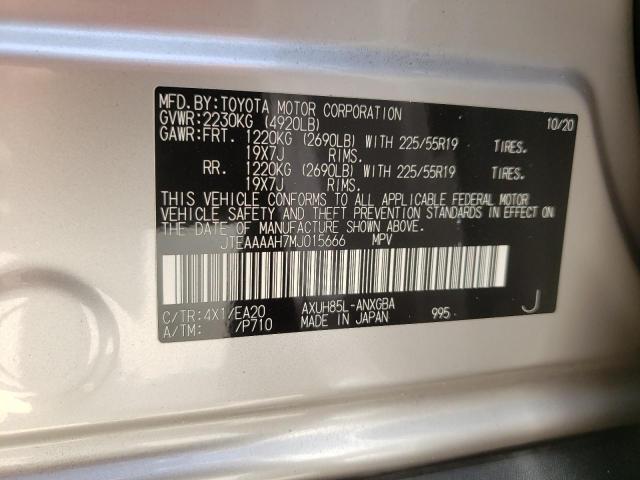 Photo 10 from auction – 2021 TOYOTA VENZA LE with VIN JTEAAAAH7MJ015666