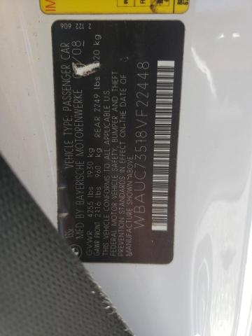 Photo 10 from auction – 2008 BMW 135 I with VIN WBAUC73518VF22448