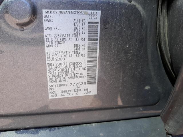 Photo 10 from auction – 2020 NISSAN ROGUE S with VIN 5N1AT2MVXLC772629