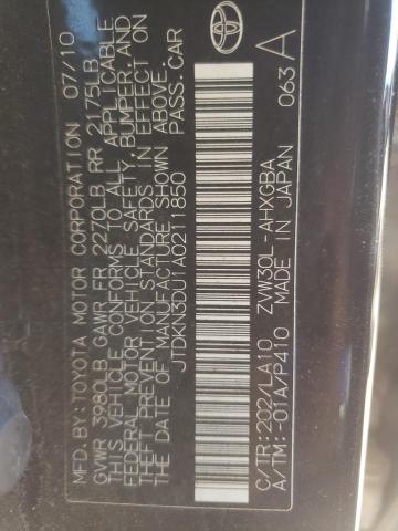 Photo 10 from auction – 2010 TOYOTA PRIUS with VIN JTDKN3DU1A0211850
