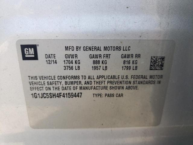 Photo 10 from auction – 2015 CHEVROLET SONIC LT with VIN 1G1JC5SH4F4159447