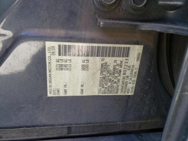 Photo 10 from auction – 2010 NISSAN MAXIMA S with VIN 1N4AA5AP2AC807233