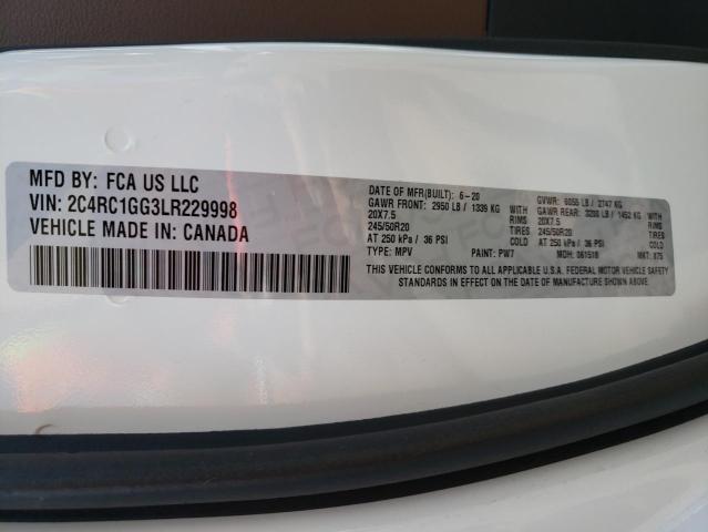 Photo 10 from auction – 2020 CHRYSLER PACIFICA L with VIN 2C4RC1GG3LR229998