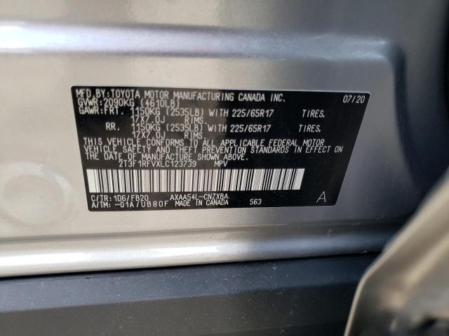 Photo 10 from auction – 2020 TOYOTA RAV4 LE with VIN 2T3F1RFVXLC123739