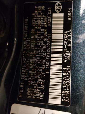 Photo 10 from auction – 2012 TOYOTA CAMRY HYBR with VIN 4T1BD1FK4CU028811