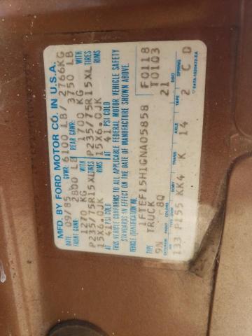 Photo 10 from auction – 1986 FORD F150 with VIN 1FTEF15H1GNA05858
