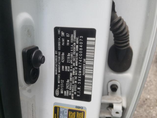 Photo 10 from auction – 2012 KIA OPTIMA LX with VIN 5XXGM4A74CG084073
