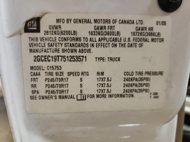 Photo 10 from auction – 2005 CHEVROLET SILVERADO with VIN 2GCEC19T751253571