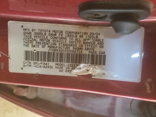 Photo 10 from auction – 2005 TOYOTA COROLLA CE with VIN JTDBR32E052062714