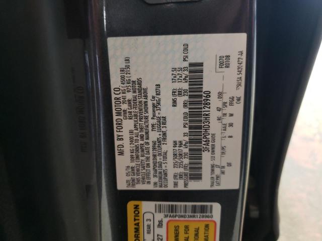 Photo 10 from auction – 2017 FORD FUSION SE with VIN 3FA6P0HD3HR128960