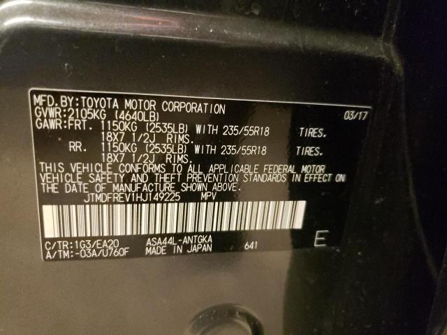 Photo 10 from auction – 2017 TOYOTA RAV4 LIMIT with VIN JTMDFREV1HJ149225