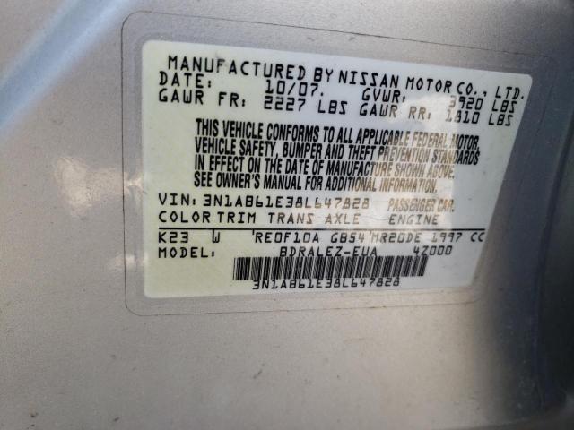 Photo 10 from auction – 2008 NISSAN SENTRA 2.0 with VIN 3N1AB61E38L647828