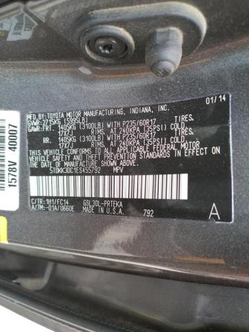 Photo 10 from auction – 2014 TOYOTA SIENNA LE with VIN 5TDKK3DC1ES455792