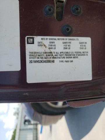 Photo 10 from auction – 2004 CHEVROLET IMPALA LS with VIN 2G1WH52K349366148