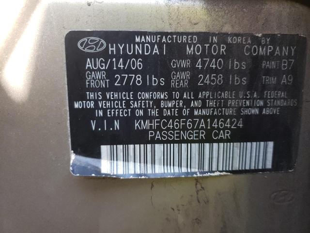 Photo 10 from auction – 2007 HYUNDAI AZERA SE with VIN KMHFC46F67A146424