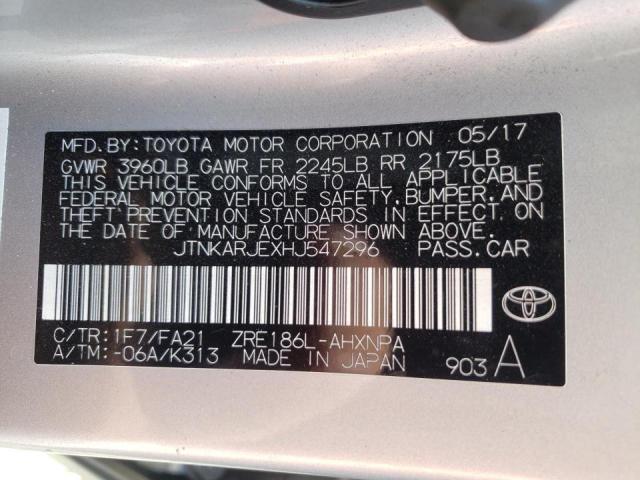 Photo 10 from auction – 2017 TOYOTA COROLLA IM with VIN JTNKARJEXHJ547296
