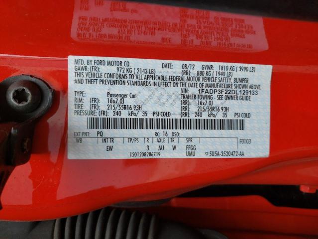 Photo 10 from auction – 2013 FORD FOCUS SE with VIN 1FADP3F22DL129133