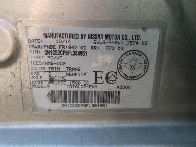 Photo 10 from auction – 2015 NISSAN VERSA NOTE with VIN 3N1CE2CP6FL384951