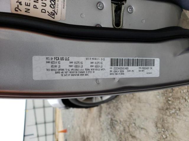 Photo 10 from auction – 2016 DODGE CHARGER SX with VIN 2C3CDXHG2GH214669