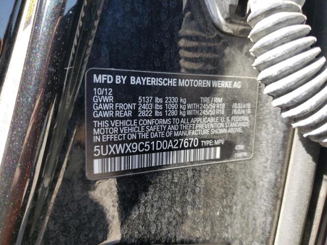 Photo 10 from auction – 2013 BMW X3 XDRIVE2 with VIN 5UXWX9C51D0A27670