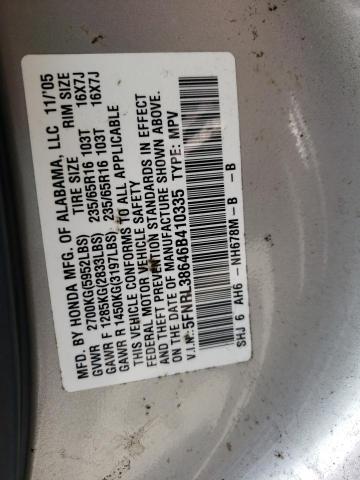 Photo 10 from auction – 2006 HONDA ODYSSEY EX with VIN 5FNRL38646B410335