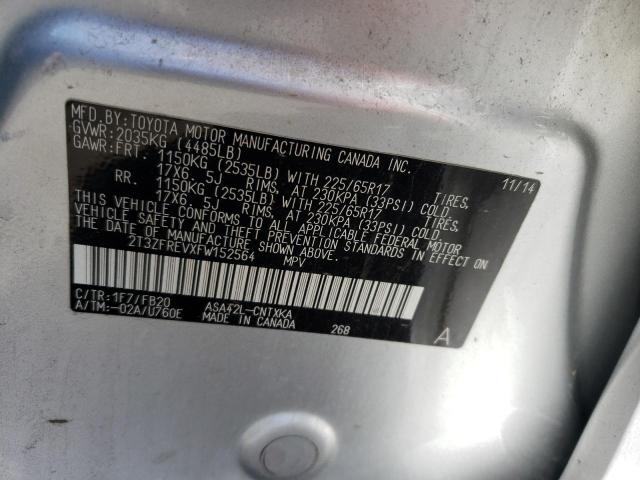 Photo 10 from auction – 2015 TOYOTA RAV4 LE with VIN 2T3ZFREVXFW152564