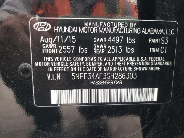 Photo 10 from auction – 2016 HYUNDAI SONATA SPO with VIN 5NPE34AF3GH286303