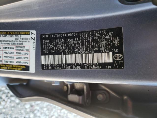 صورة رقم 10 من المزاد - 2007 TOYOTA COROLLA MA مع VIN 2T1KR32E97C656710