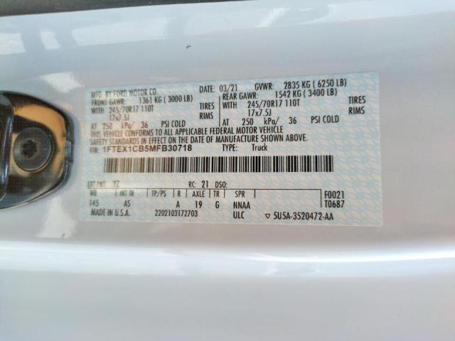 Photo 10 from auction – 2021 FORD F150 SUPER with VIN 1FTEX1CB5MFB30718